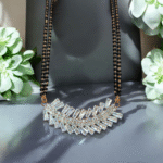 Leaf Design Mangalsutra - White