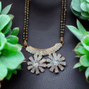 Flower Stone Mangalsutra - Light Green