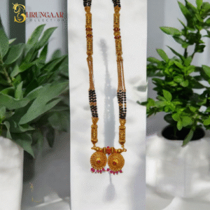 Rajwadi Damru Copper Mangalsutra