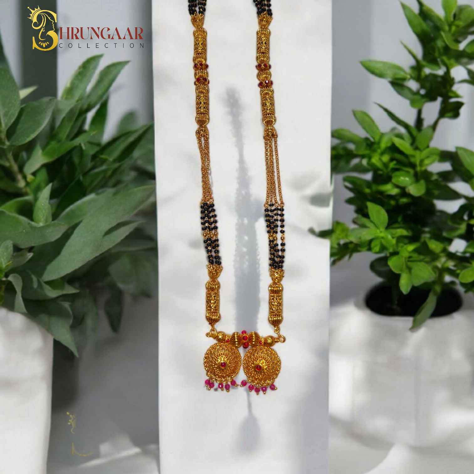 Rajwadi Damru Copper Mangalsutra